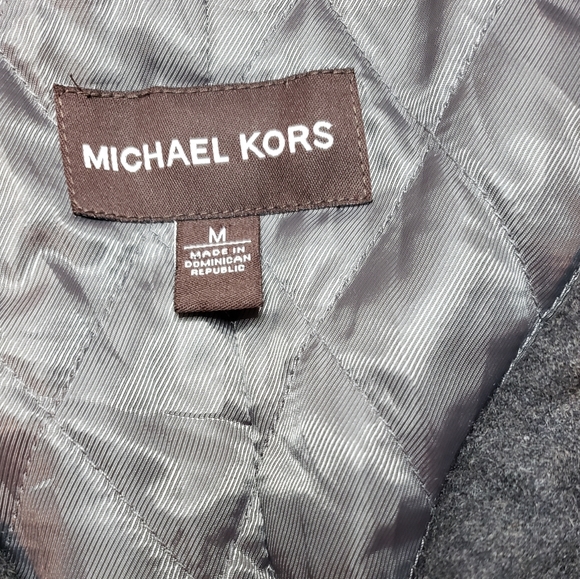 Michael Kors Women's Size M Peacoat Jacket Gray Wool Blend - Picture 2 of 3